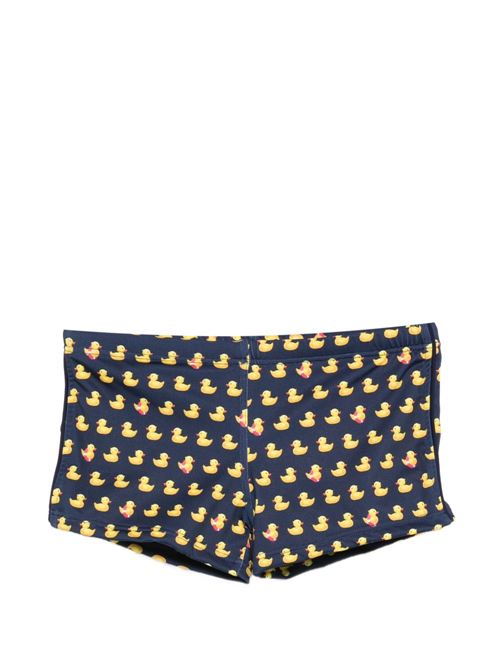 Boxer mare bambino MC2 Saint Barth blu e giallo con stampa MC2 SAINT BARTH Kids | TOBAGO LUC03152L